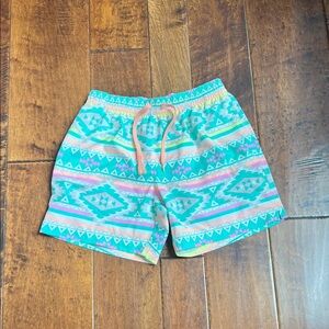 Chubbies Teal and Pink Patterned Shorts